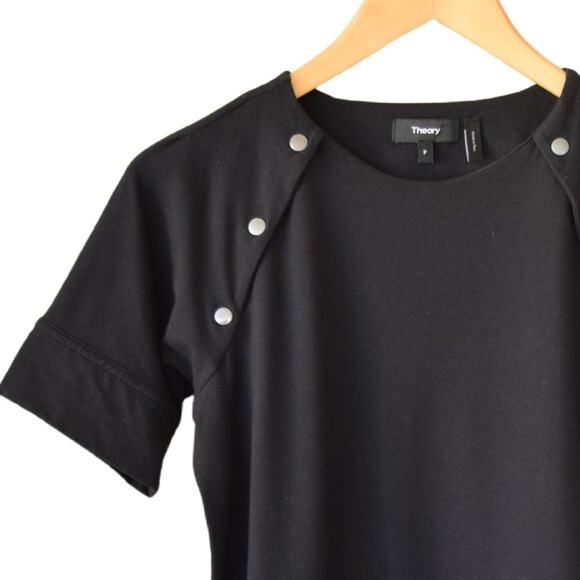 Theory Athrina K Ranmire Knit Shift Mini Dress Black - Picture 3 of 10